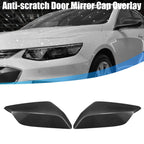 Pair Door Rearview Mirror Cap for Chevrolet Malibu (2016–2020) Carbon Fiber