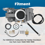 42mm Carburetor TM42-6 for Harley-Davidson Evo Twin Cam (1990–1996) HSR42