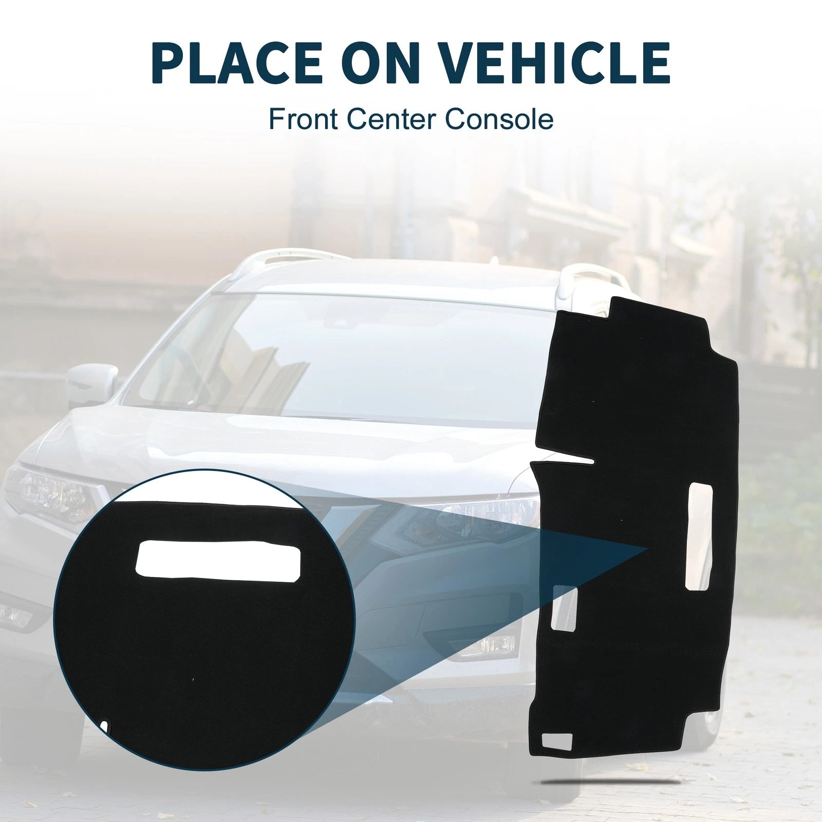 Dashboard Cover Mat for Nissan Serena C28 (2015–2024) with Sticker, Black