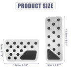 Set of 2 Brake Pedal Pad Gas Accelerator Covers for Jeep (2011–2012) Silver Tone