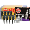 Set of 8 NGK COP Ignition Coils & Ruthenium HX Spark Plugs for Ford Lincoln