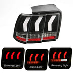 LED Tail Lights for Ford Mustang (1999–2004) - Sequential Signal, Black