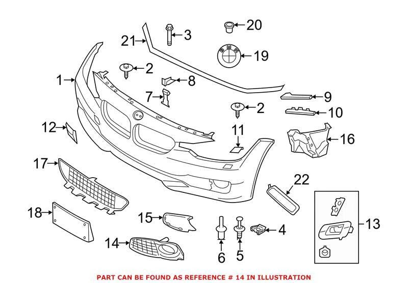 Fog Light Trim for BMW (2011–2017) 51118056494