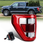 Full LED Tail Light for Ford F-150 (2021–2023) Chrome with Blind Spot