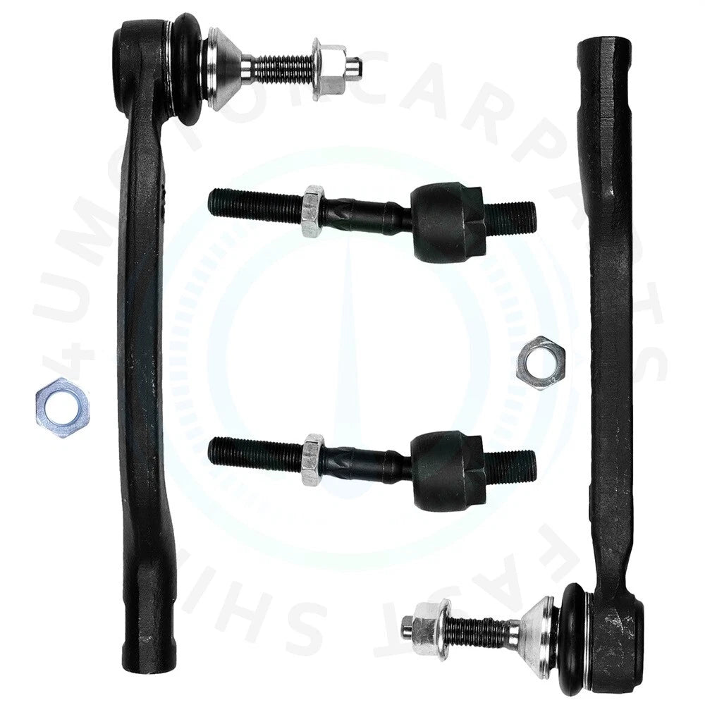 Set of 4 Front Inner & Outer Tie Rod Ends for Volvo S60 V70 (2001–2007)