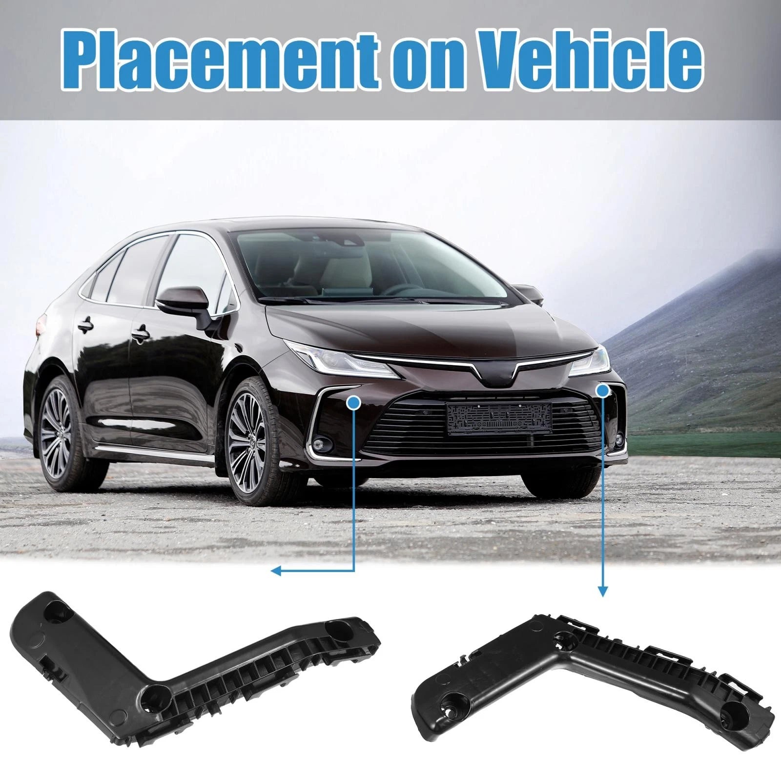 1 Pair Front Bumper Bracket for Toyota Corolla (2014–2016)