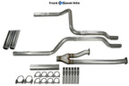 2.5" Dual Exhaust Kit for Toyota Tundra (2009–2013) No Muffler, Rear Chrome Tip