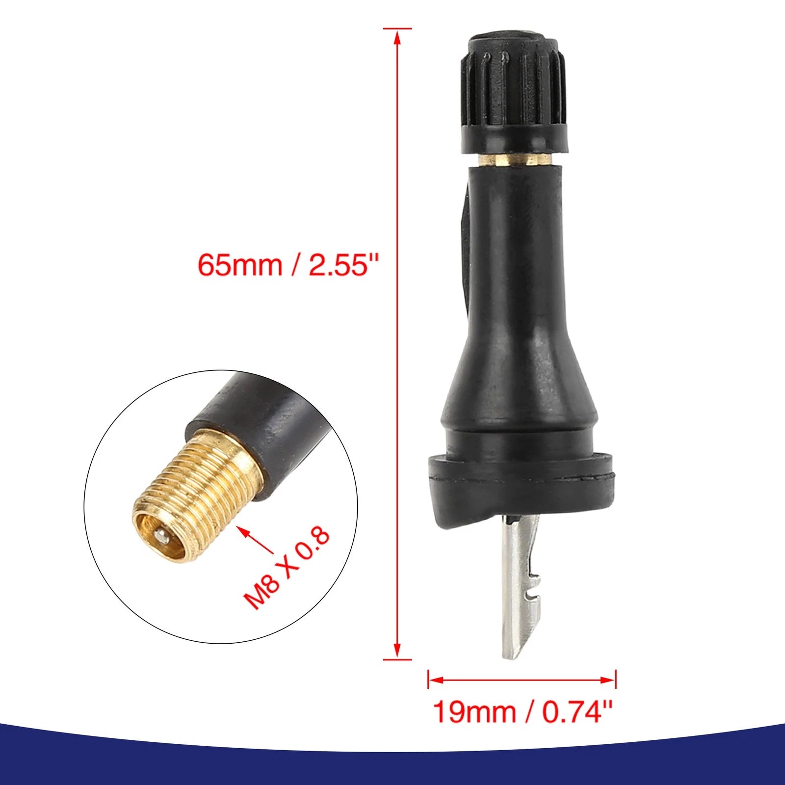 Set of 2 Tire Pressure Sensor Rubber Valve Stems for Nissan 
