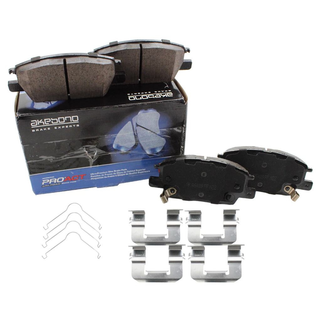Set of 4 Akebono ProACT Front Ceramic Brake Pads for LaCrosse Equinox Malibu Terrain (2010–2017)