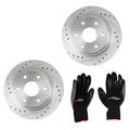 Set of 2 Rear Brake Rotors Kit for Chevrolet Express/GMC Savana 1500 (2003–2014)