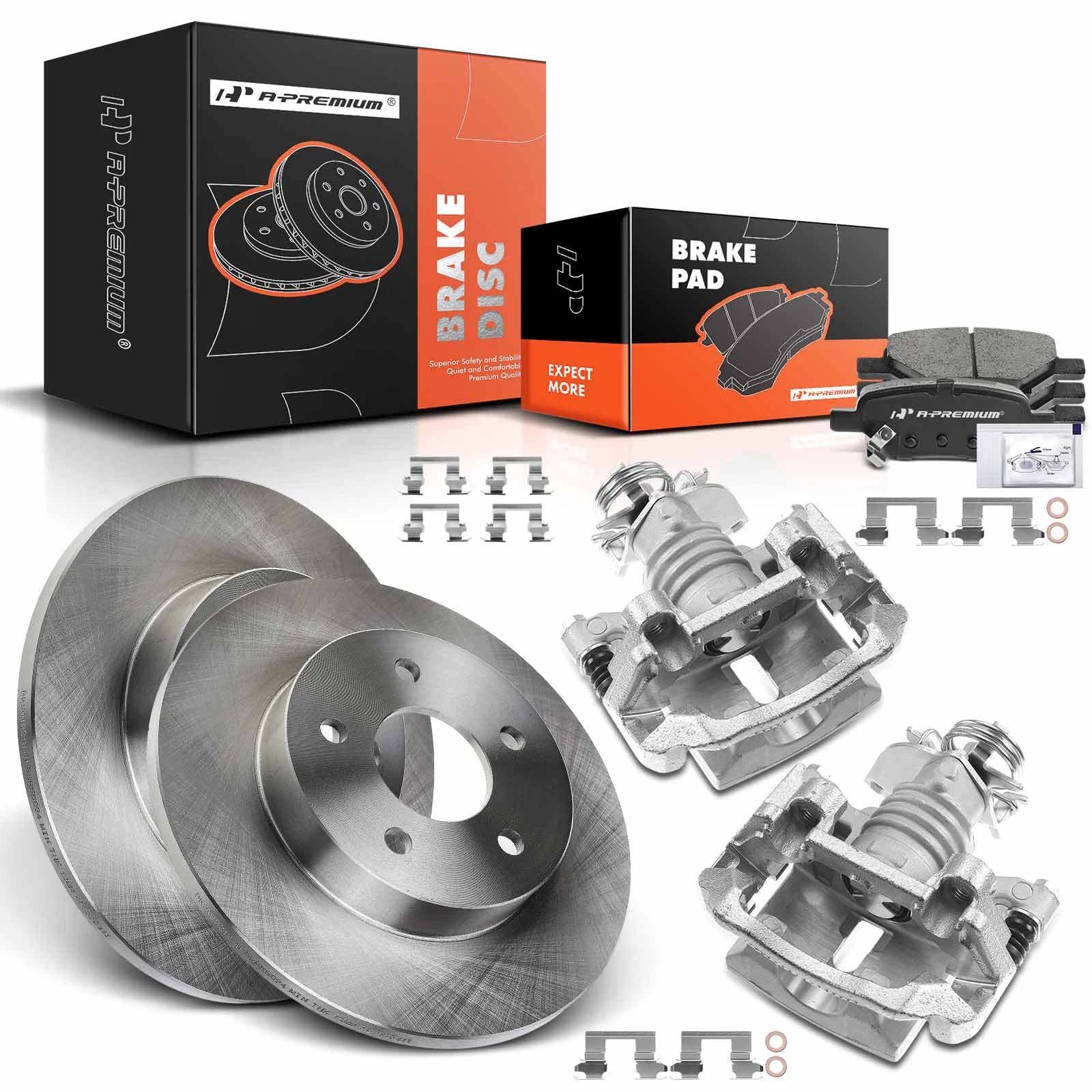 Rear Brake Rotor & Pads Calipers for Chevrolet Malibu (2008–2012)