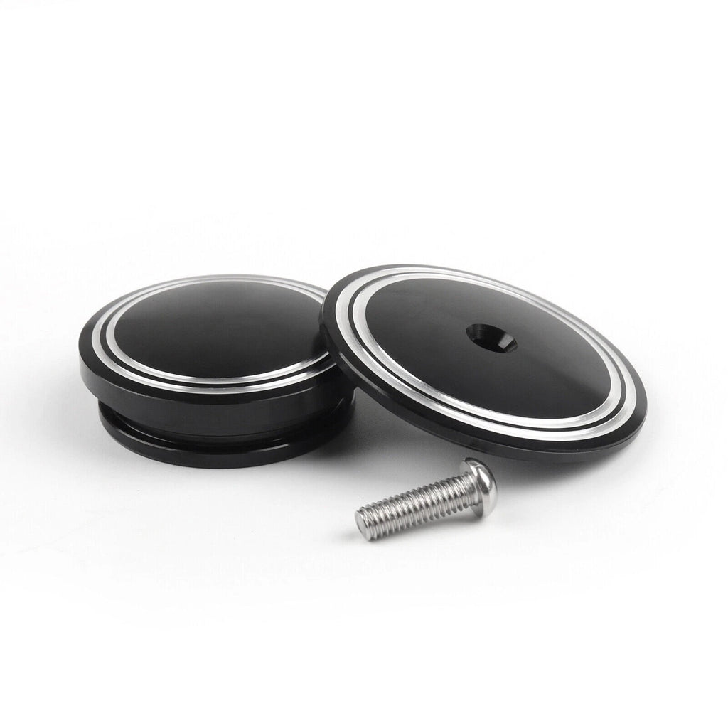 Set of 2 Frame Hole Caps for BMW R1200 R Nine T (2014–2016) Black