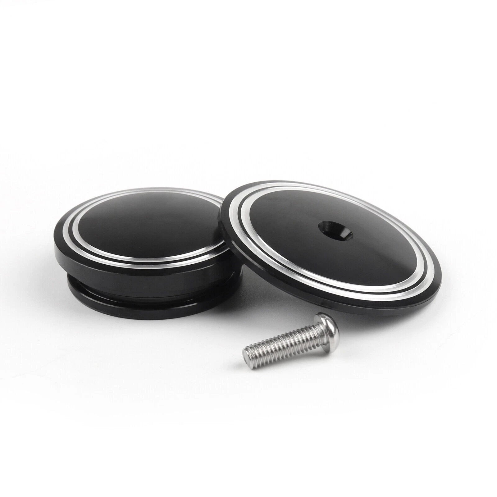 Set of 2 Frame Hole Caps for BMW R1200 R Nine T (2014–2016) Black