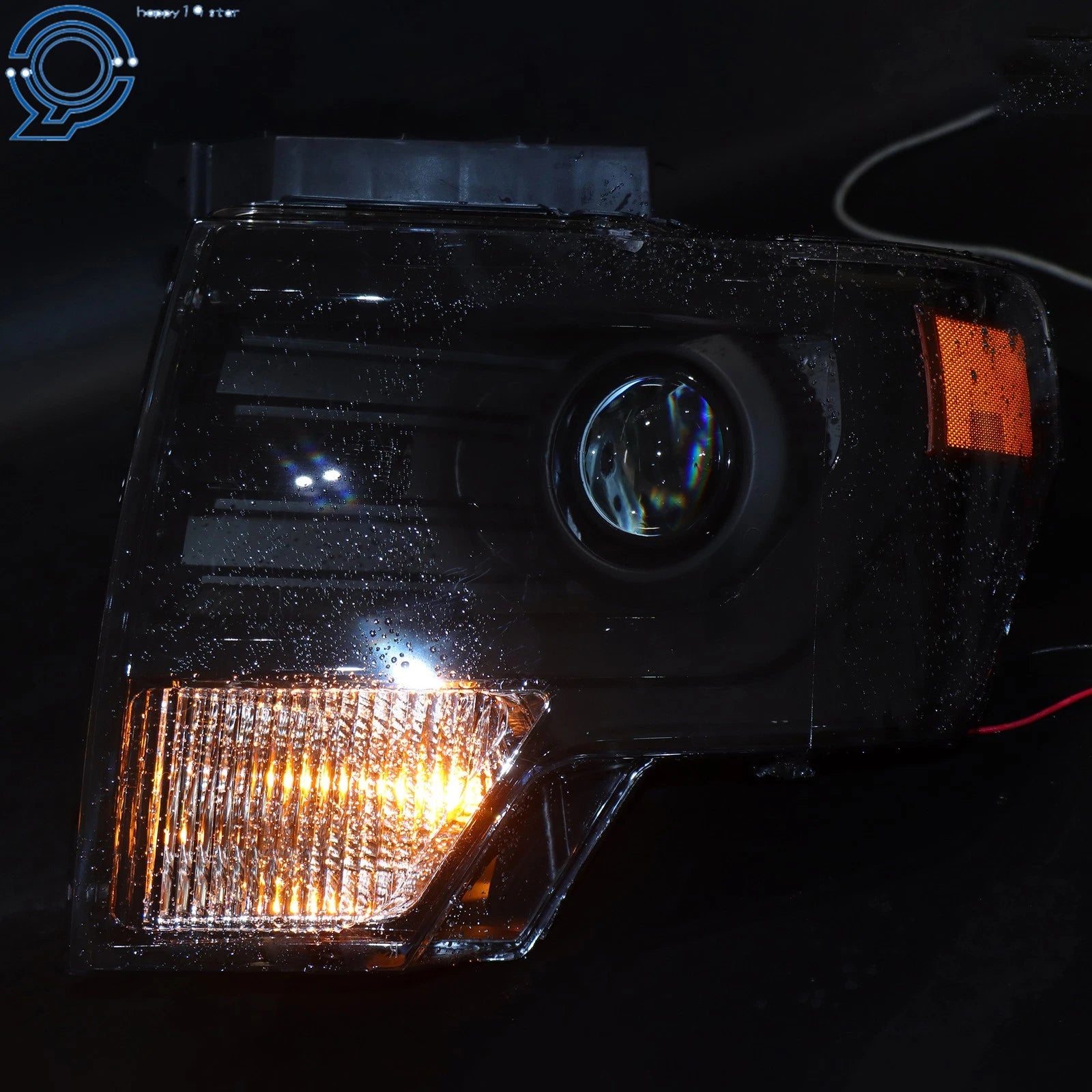 HID Projector Headlight for Ford F150 (2013–2014) Driver Left Black Housing