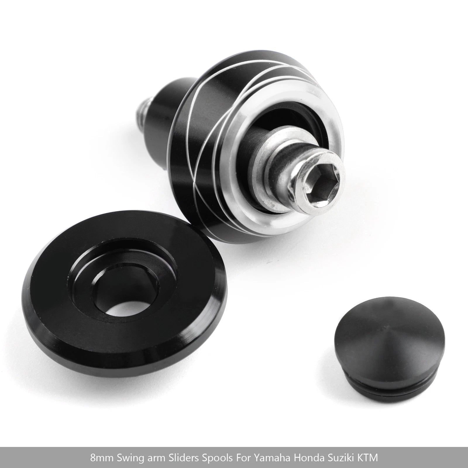 Pair 8mm CNC Swingarm Spools for Suzuki Honda (Fits )