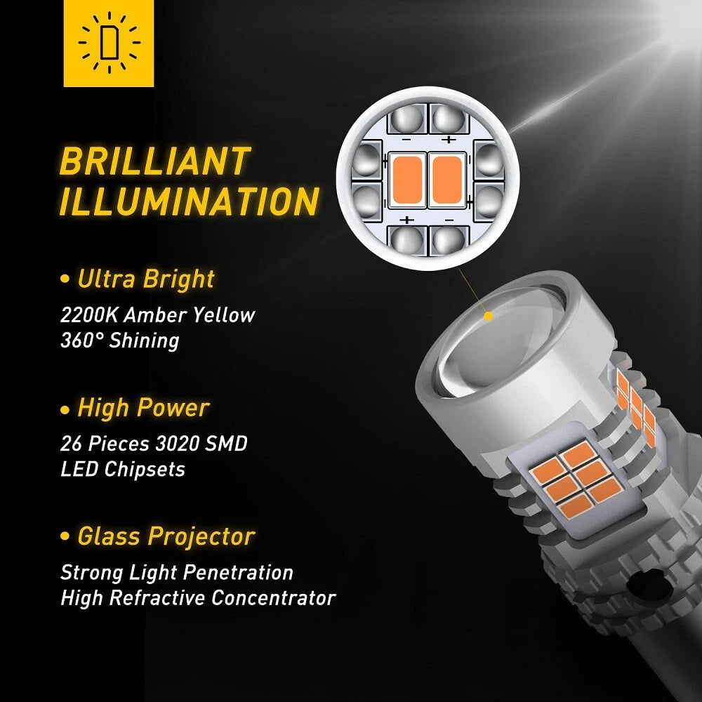2X LED Rear Turn Signal Light Bulbs for Honda Accord (2018–2021)