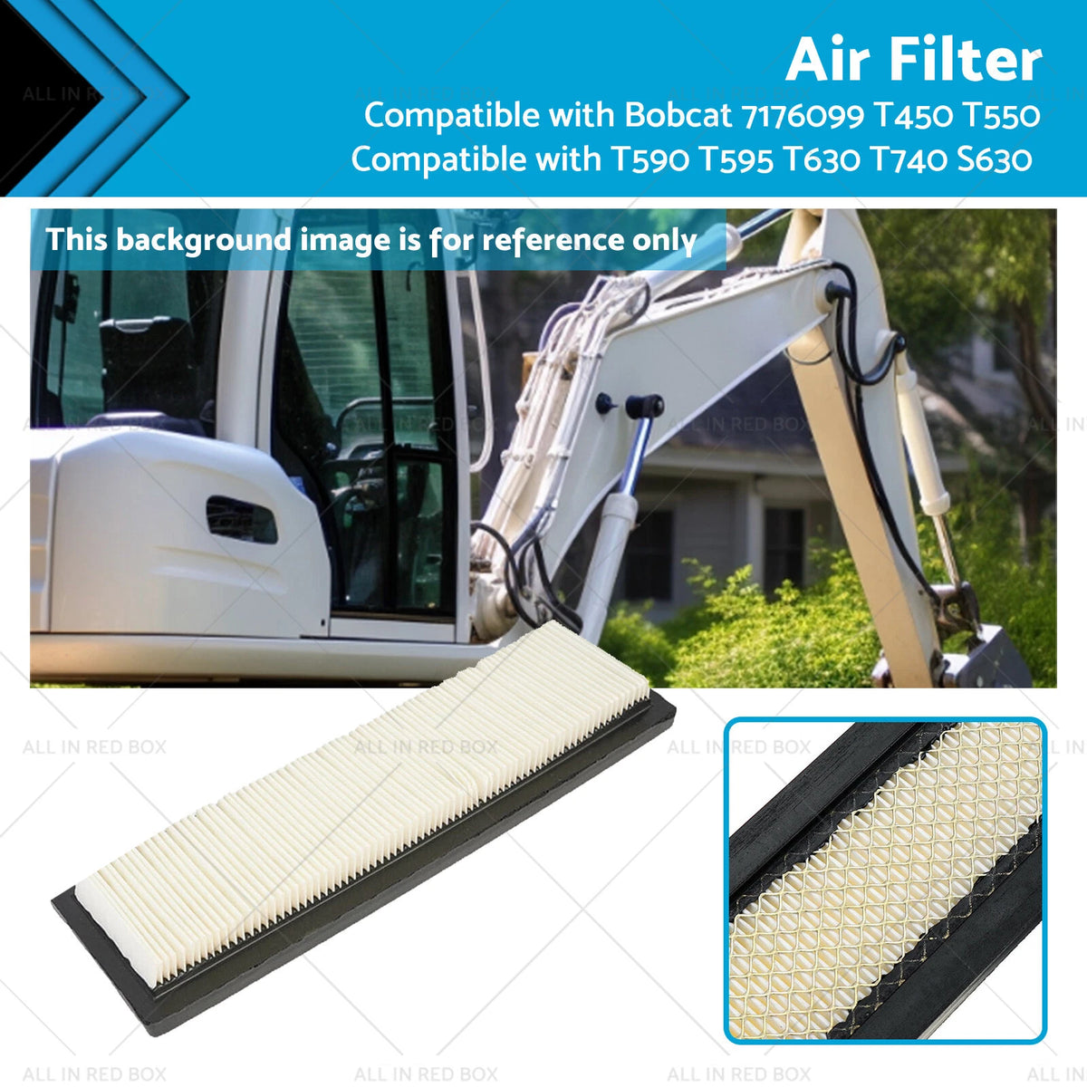 Air Filter for Bobcat T450 T550 T590 T595 T630 T740 S630 S650 (7176099)