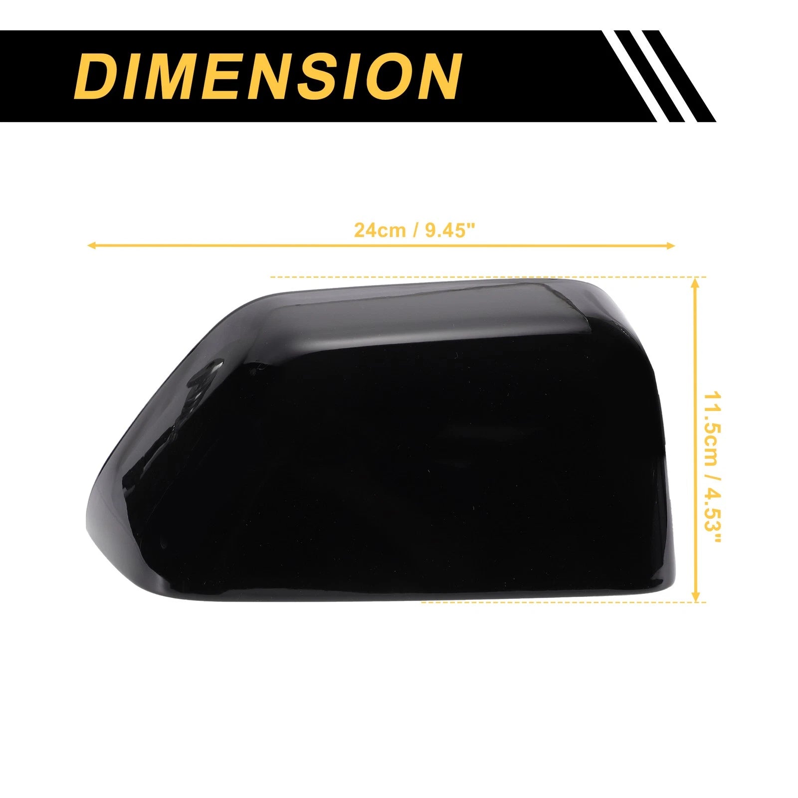 Right Side Mirror Cover Cap Gloss Black for Ford F-250 F-350 F-450 F-550 (2000–2023)