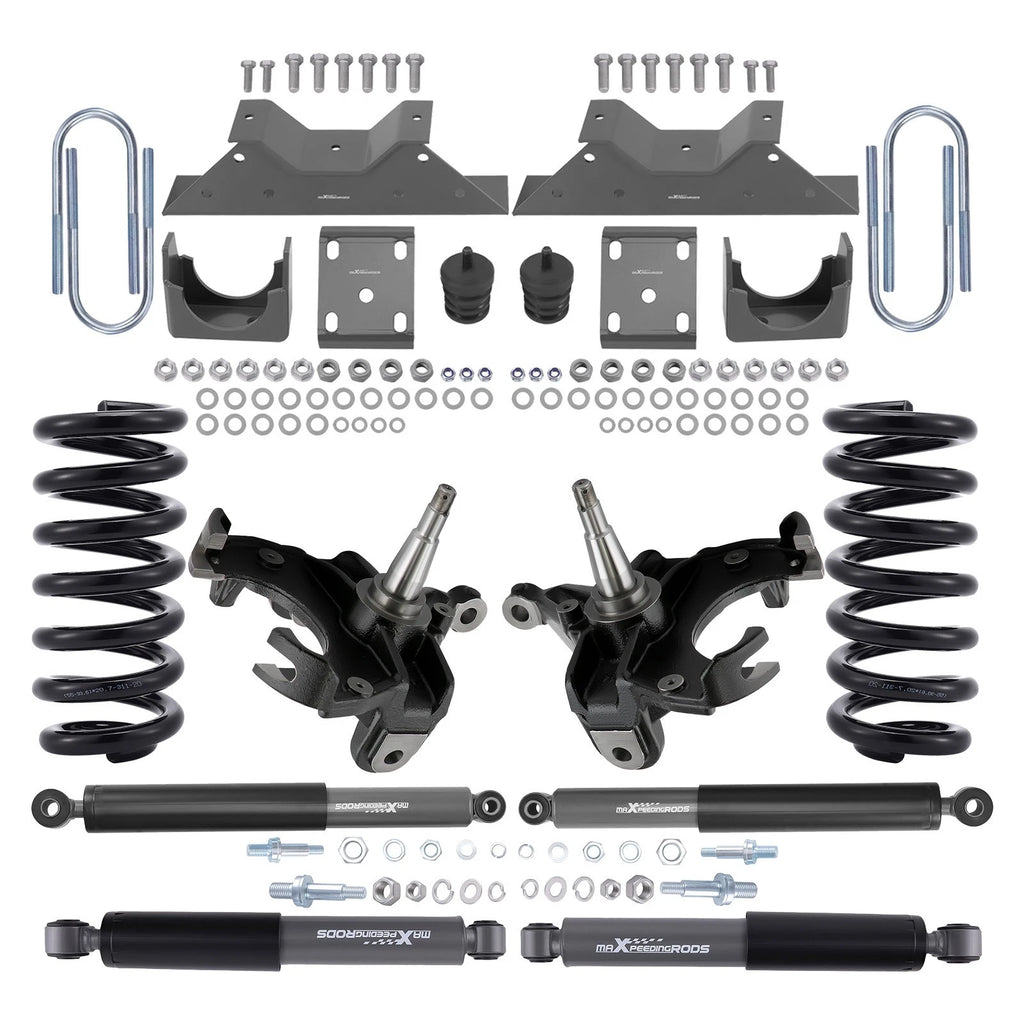 5" / 6" Lowering Drop Kit 1.25" Rotors SHOCKS For Chevy/GMC C10 C15 1973-87