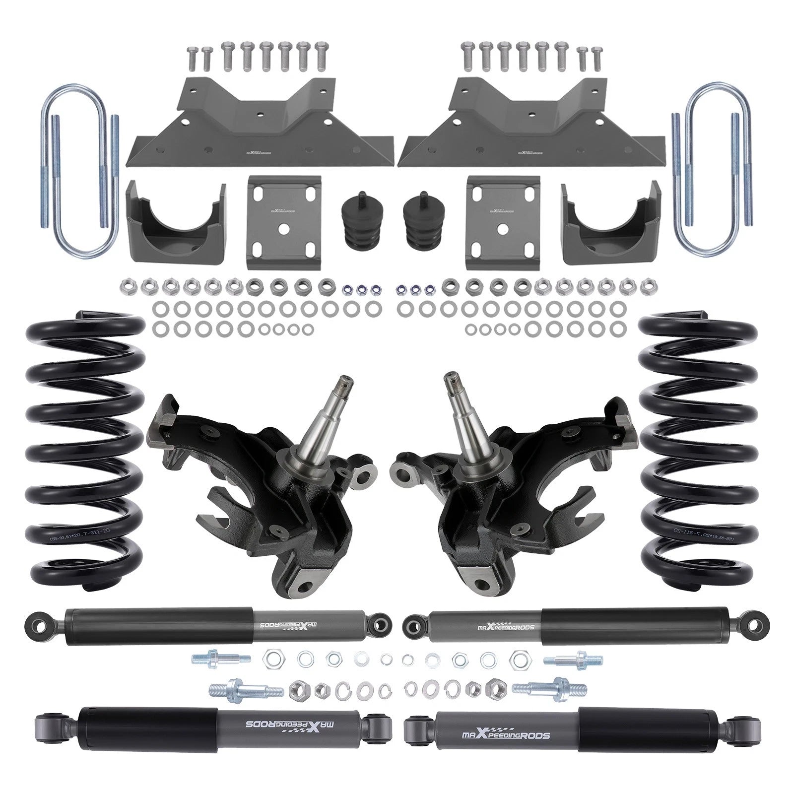 5" / 6" Lowering Drop Kit 1.25" Rotors SHOCKS For Chevy/GMC C10 C15 1973-87