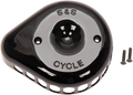 S&S Cycle Air Cleaner Cover Mini Teardrop Black 170-0366 for Harley Davidson