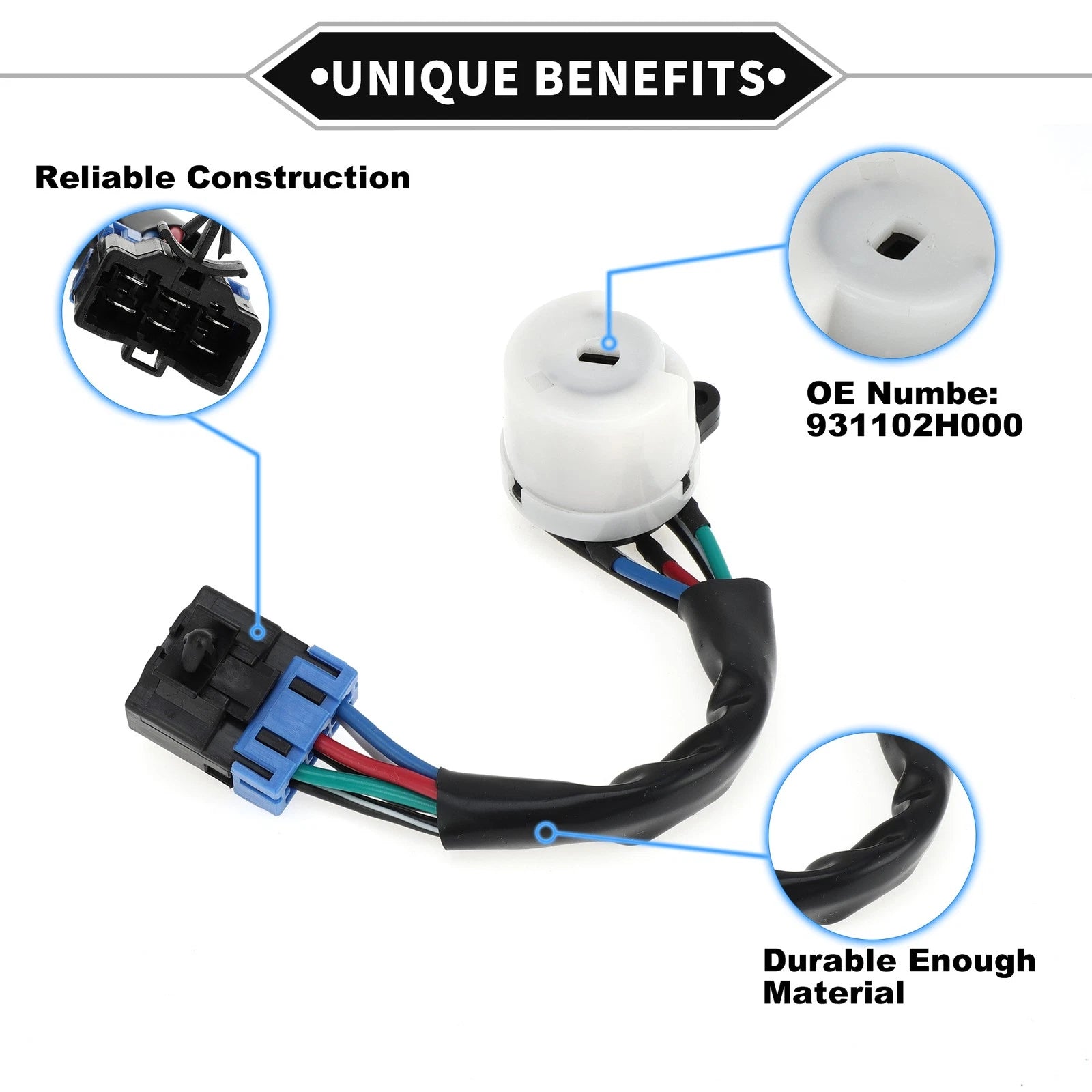 Ignition Starter Switch No.931102H000 for Hyundai Elantra (2006–2011)