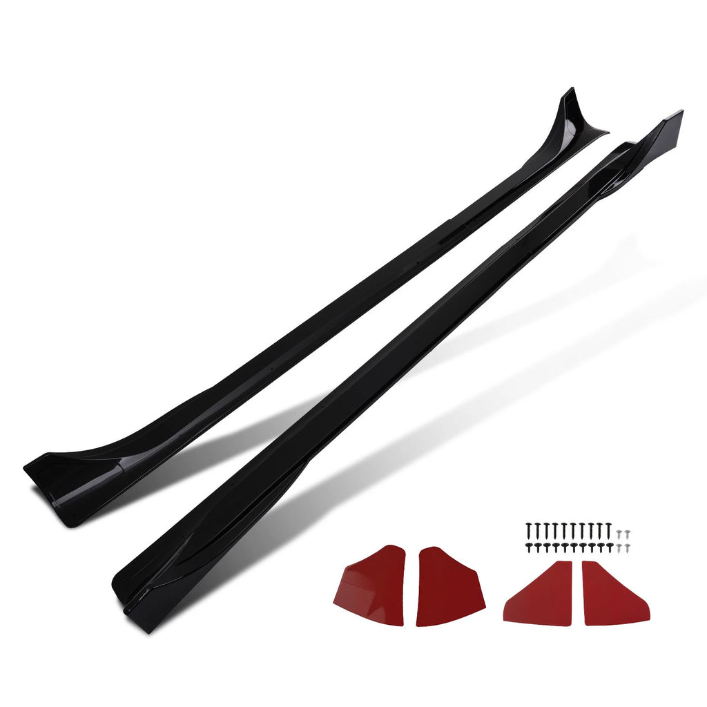 ABS Side Skirt Extension Panel for Tesla Model Y (2021–2024) Gloss Black
