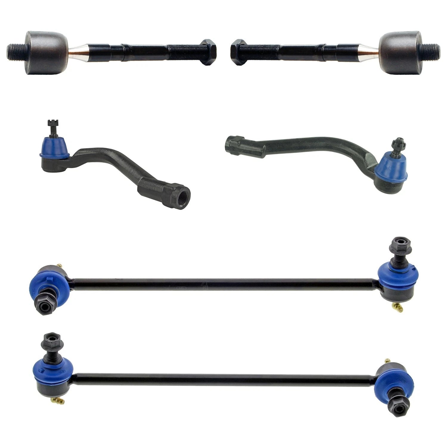 Set of 4 Mevotech Supreme Tie Rod Ends & Sway Bar Links for Sonata