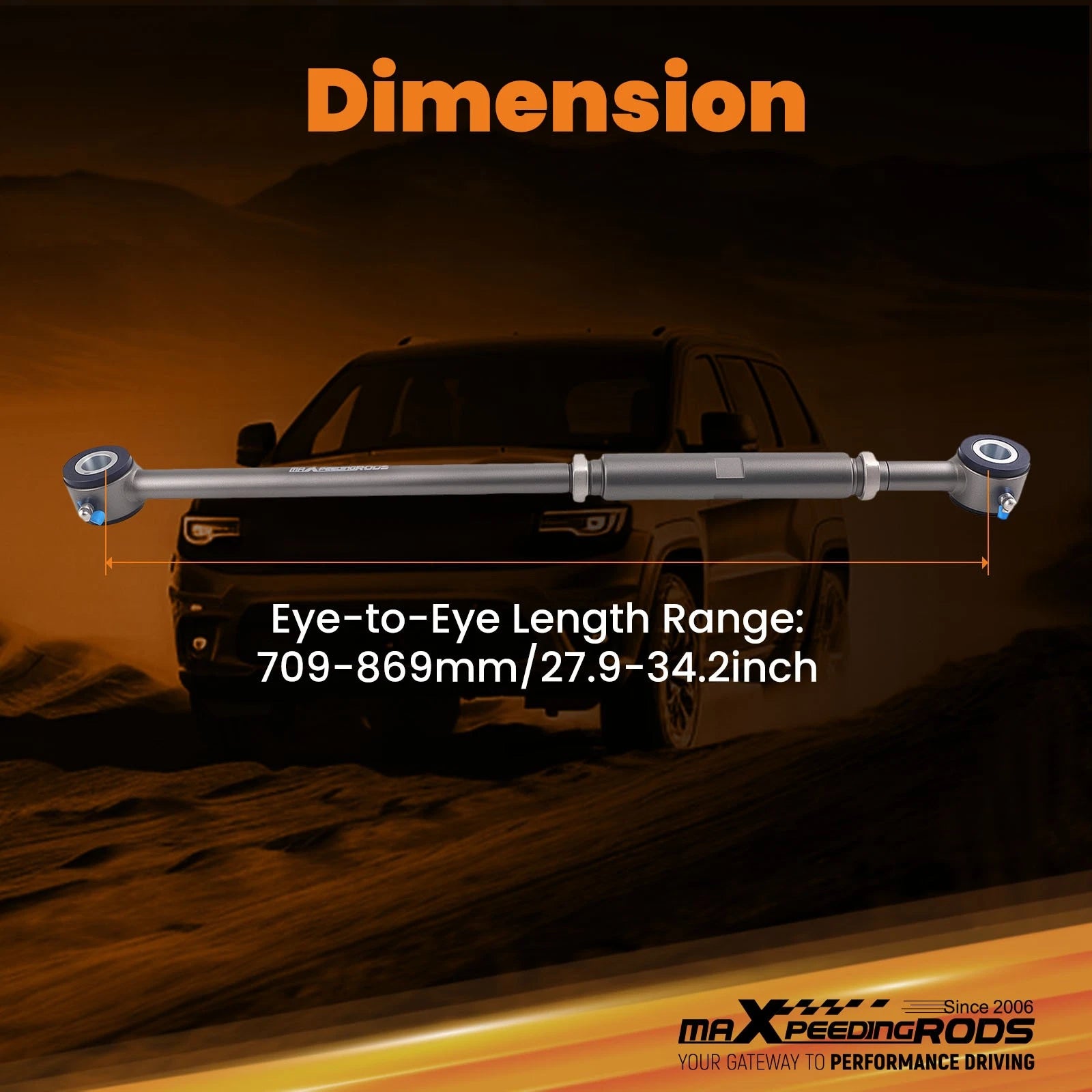 2" to 6" Lift Adjustable Trackbar for Ford F250 F350 (1999–2004)