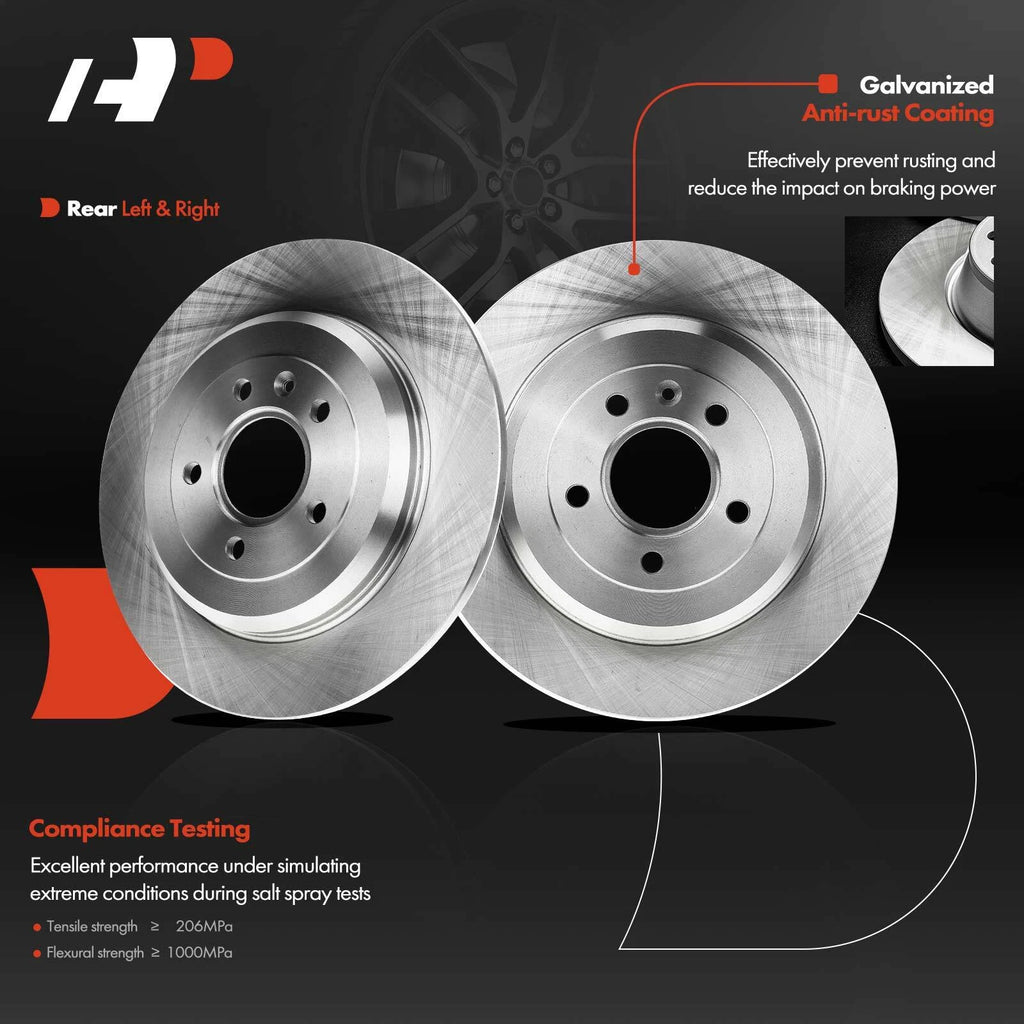 Rear Rotors & Pads Set for Ford Explorer Taurus Lincoln MKT