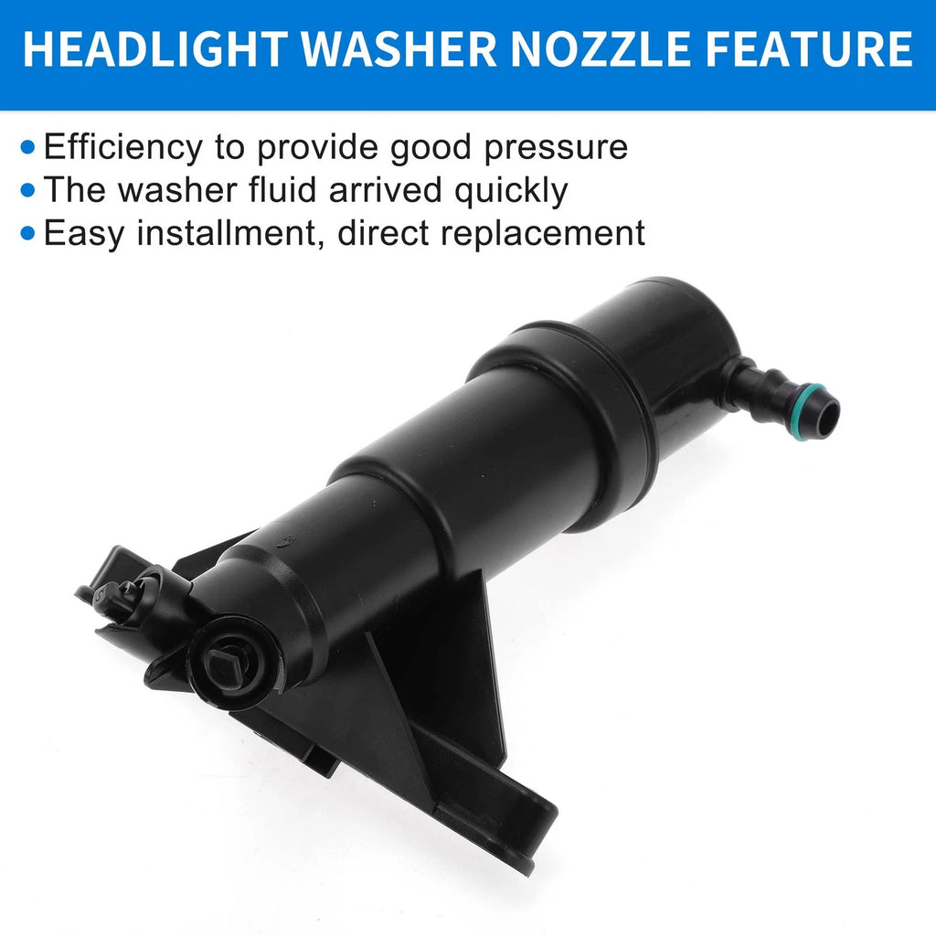 Headlight Washer Nozzle Set of 2 for BMW 525i 550i 535xi (No. 61677038416)