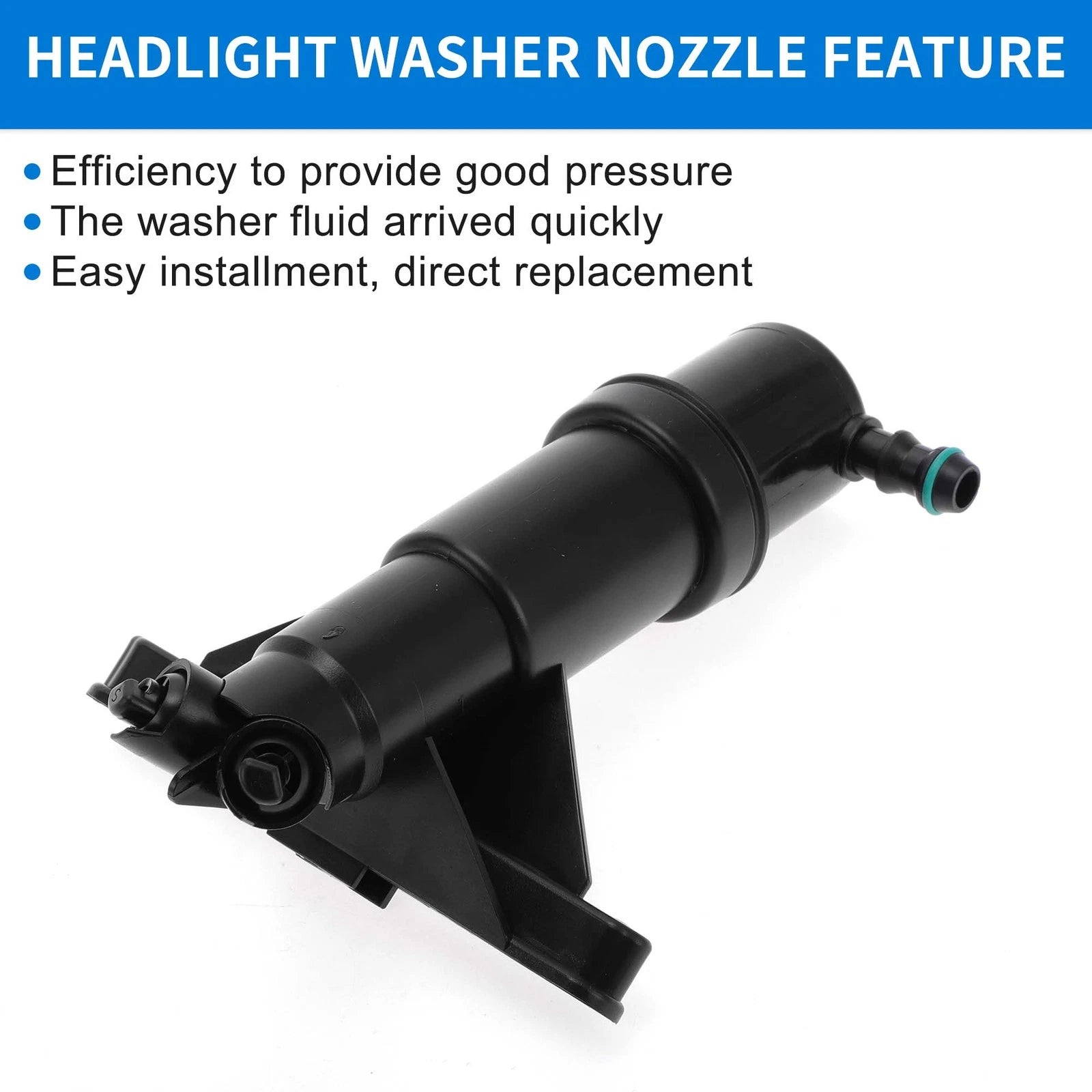 Headlight Washer Nozzle Set of 2 for BMW 525i 550i 535xi (No. 61677038416)