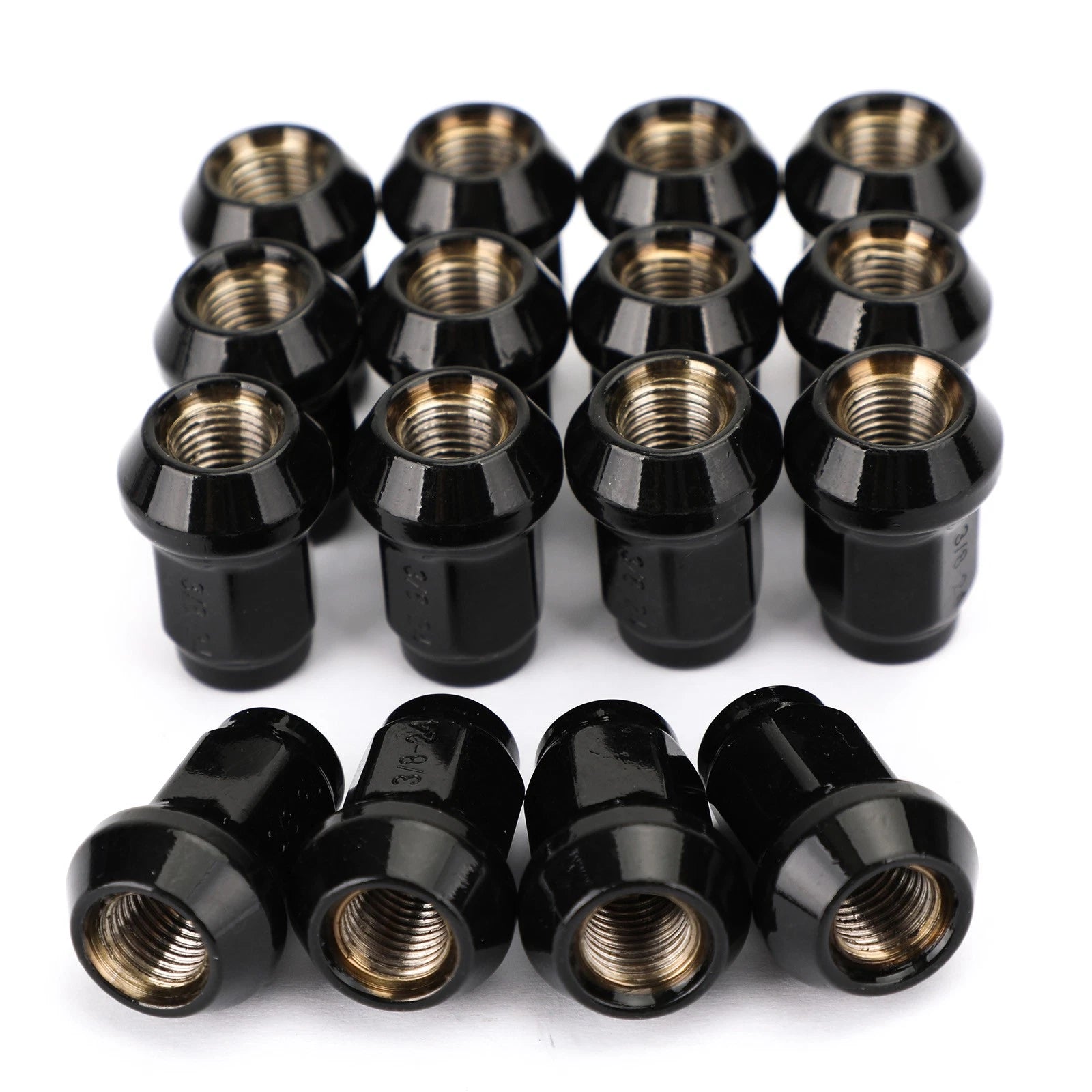 16 Pack Black Tapered Lug Nuts for Polaris Ranger 700 RZR 900XP 800 570