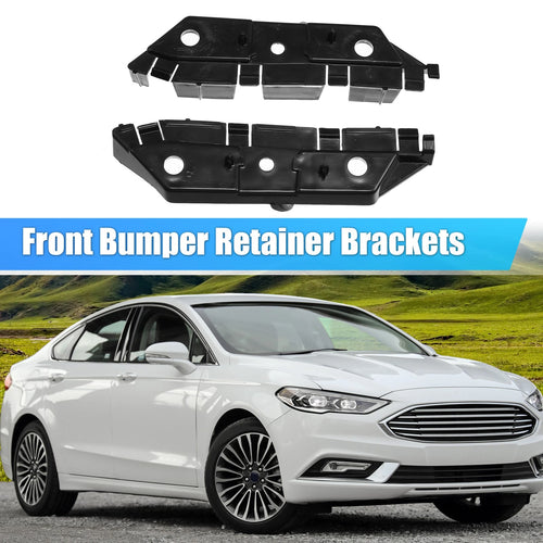 1 Pair Front Bumper Bracket for Ford Fusion (2013) DS7Z-17C947-B Plastic Black