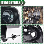 Set of 2 Lightning Style Headlights for Ford F-150 Expedition (1997–2003)