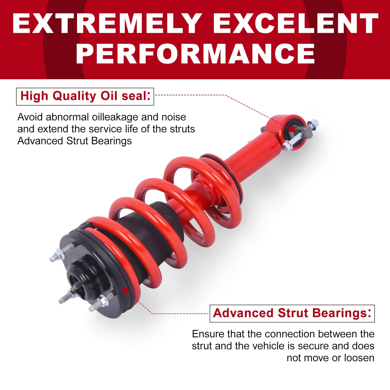 Front Rear Struts Shocks for Chevrolet Avalanche Suburban Tahoe 1500 (2001-2014)