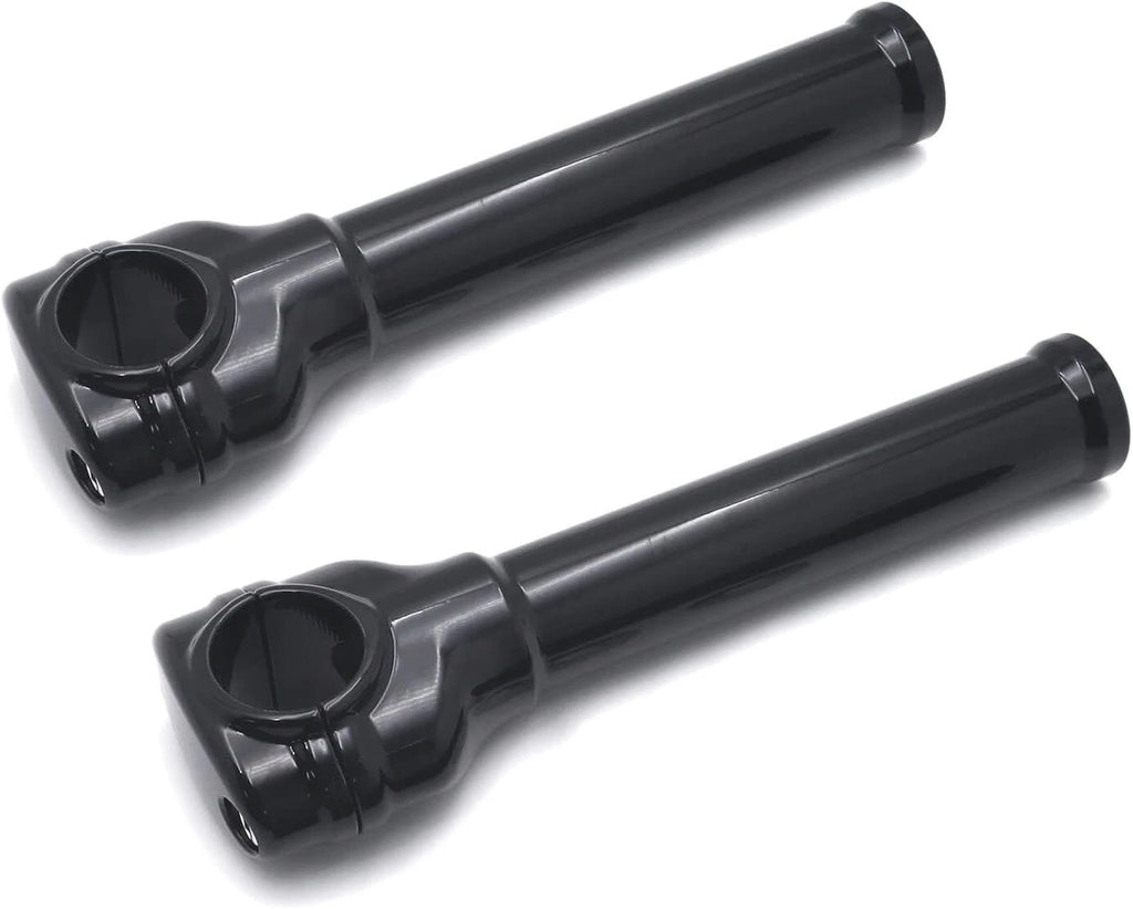 8" Black Risers 1.25" Handlebar Top Clamps for Harley Road King Dyna