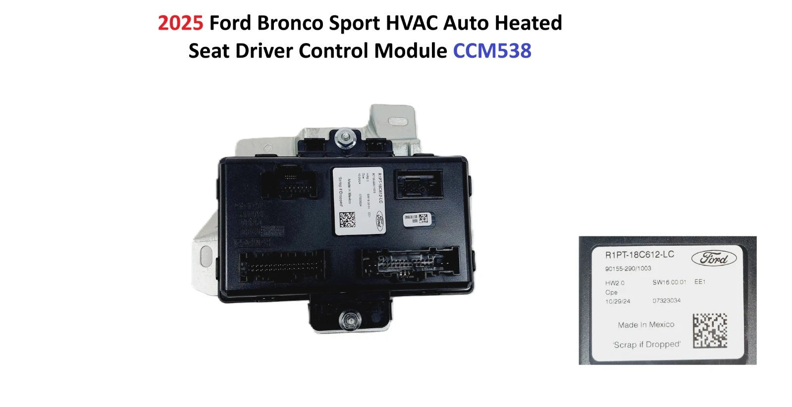 OEM Heated Seat Control Module for Bronco Sport (2025) CCM538