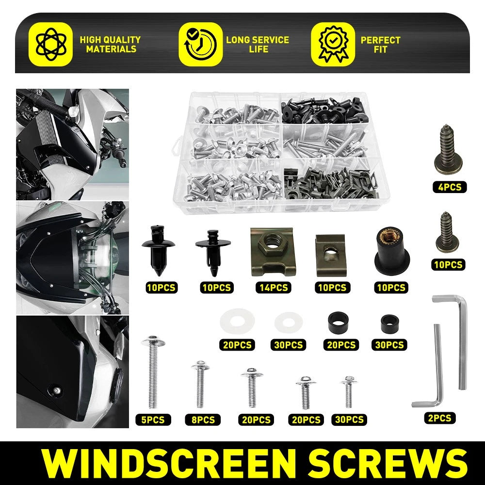Set of 253 Aluminum Fairing Bolts for Yamaha YZF R6 R1 R6S YZF600R FZ6/R