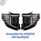 Set of 2 LED Headlights Assembly for GMC Sierra 1500 AT4/AT4X (2022–2024)