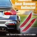 1 Pair Rear Bumper Reflector Strip for BMW (63147314883, 63147314884)