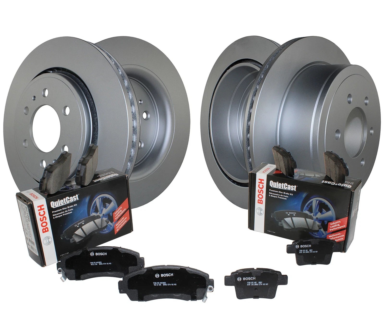Front Rear Brake Kit Rotors & Bosch Ceramic Pads for F-150 (2015–2023)
