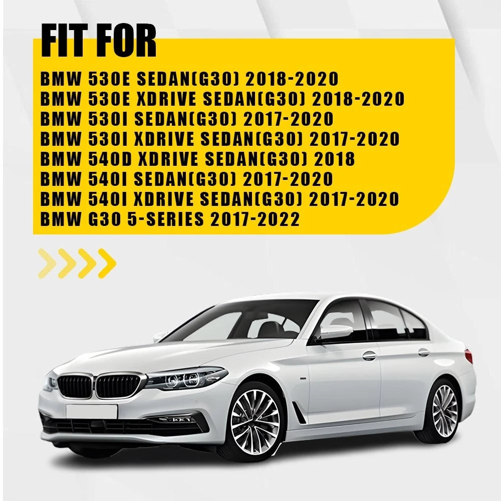 2X Black Side Fender Air Vent Trims for BMW 5 Series (2018–2023)