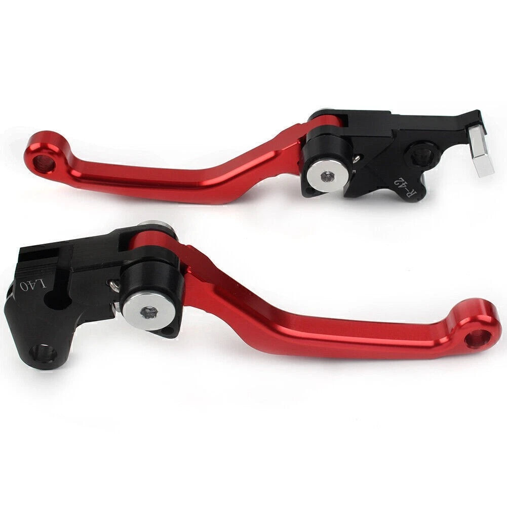 CNC Pivot Brake Clutch Lever for Suzuki DRZ400S DRZ400SM DRZ400E (2000–2022) Red
