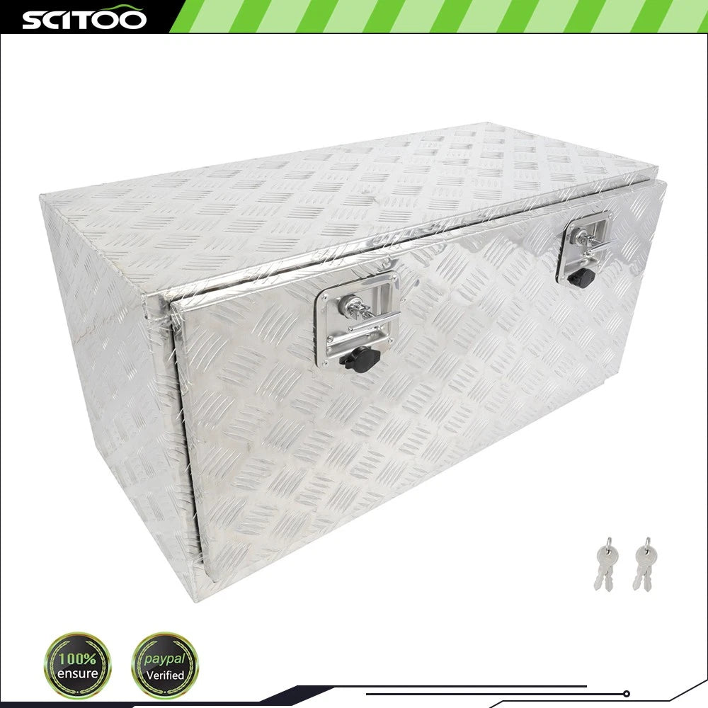 Aluminum Storage Tool Box 36"x17"x18" for Truck Garage Home Office
