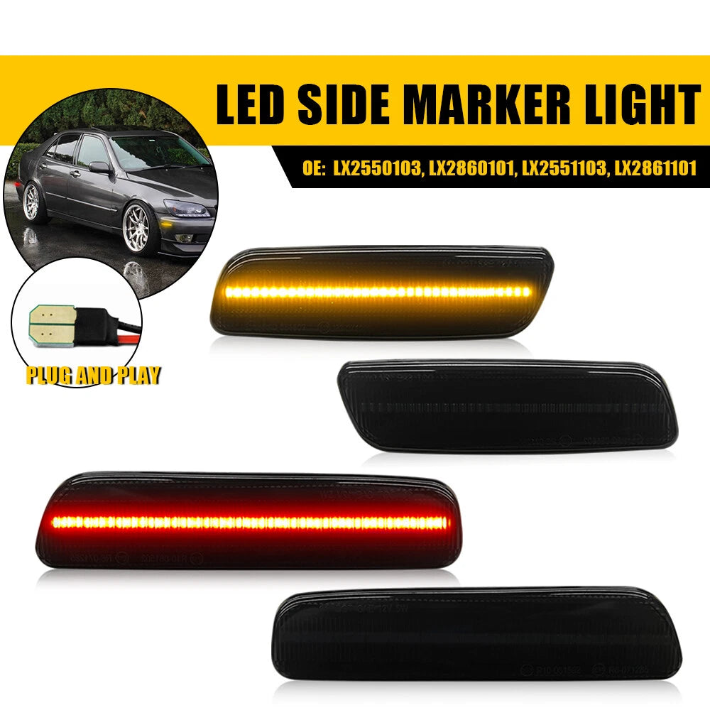 LED Smoked Lens Side Marker Turn Signal Light for Lexus IS300 (2001–2005)