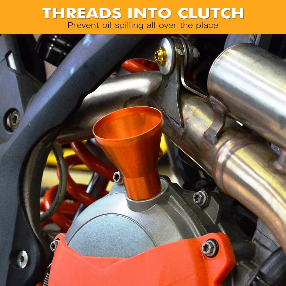 Billet Aluminum Oil Filler Funnel for KTM 65-530 XC F W SX SXF EXC F (2001–2022)