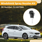 Windshield Washer Nozzle Kit for Dodge Ram (2009–2010) No. 5116079AA, 2 Pcs