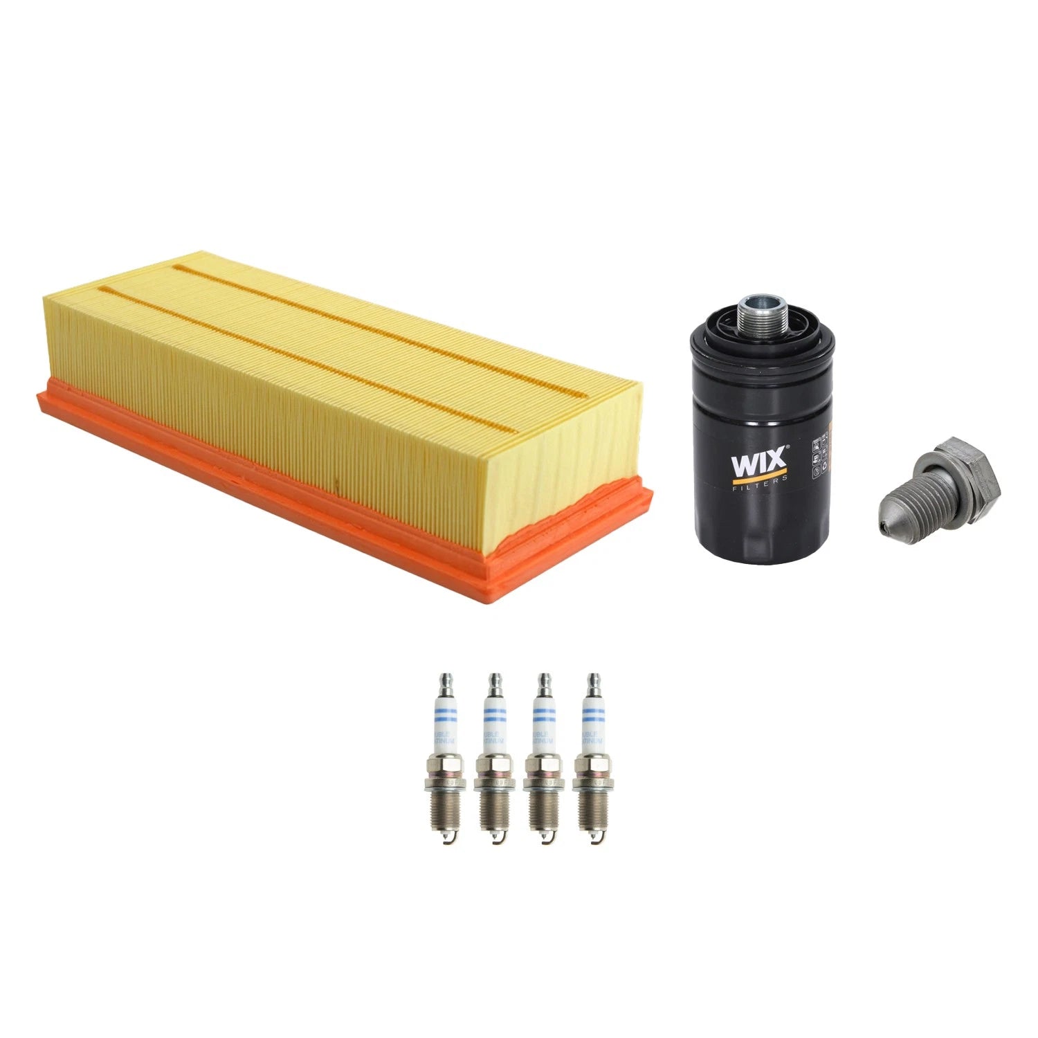 Wix Engine Air Oil Filters & Bosch Spark Plug Kit for CC GTI Q3 (2010–2020)