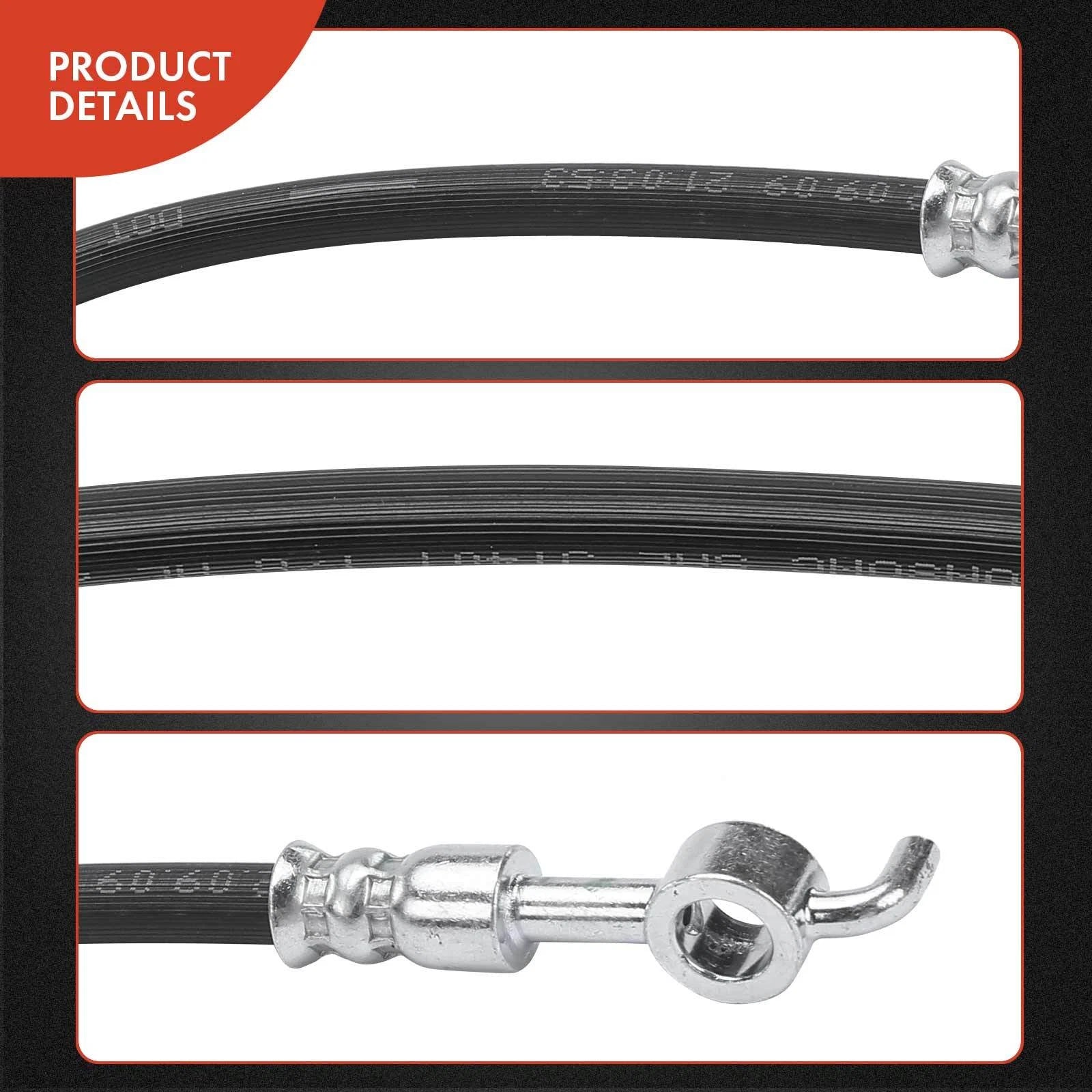 2X Rear Brake Hydraulic Hose for Kia Rio (2012-2017)